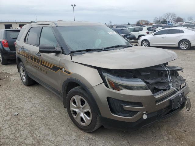 1FM5K8AR4HGA79439 - 2017 FORD EXPLORER POLICE INTERCEPTOR BROWN photo 4