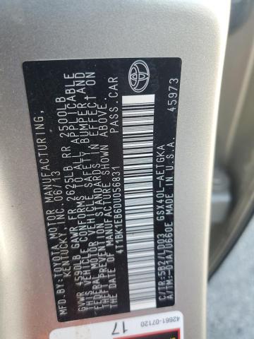 4T1BK1EB6DU056831 - 2013 TOYOTA AVALON BASE 棕色 照片 12