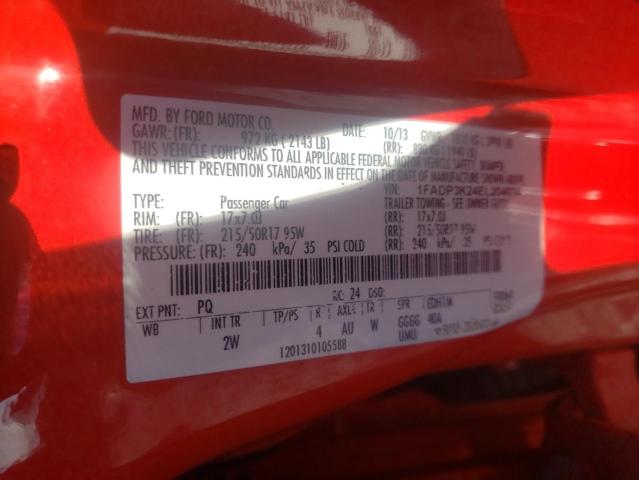 1FADP3K24EL204034 - 2014 FORD FOCUS SE RED photo 12