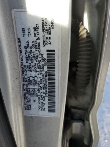 5TEGN92N53Z274666 - 2003 TOYOTA TACOMA DOUBLE CAB PRERUNNER SILVER photo 12