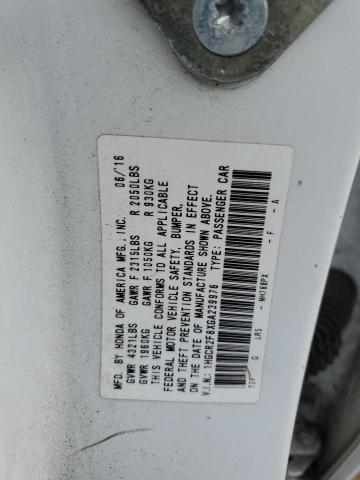 1HGCR2F8XGA239976 - 2016 HONDA ACCORD EXL WHITE photo 12