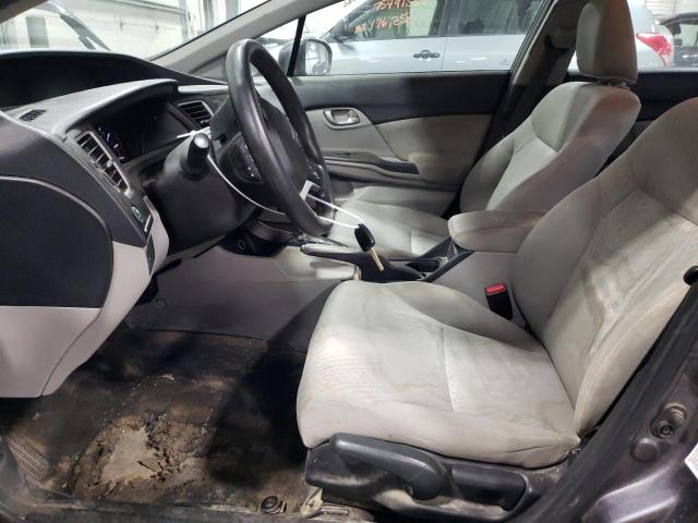 19XFB2F55EE085287 - 2014 HONDA CIVIC LX GRAY photo 7