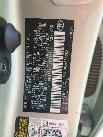 4T1BK36B46U085838 - 2006 TOYOTA AVALON XL GREEN photo 12