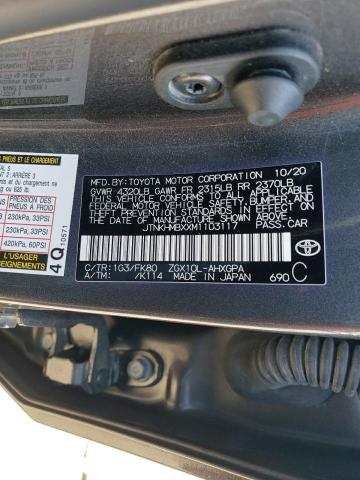 JTNKHMBXXM1103117 - 2021 TOYOTA C-HR XLE GRAY photo 12