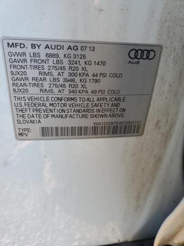 WA1DGBFE4ED003151 - 2014 AUDI Q7 PRESTIGE WHITE photo 12