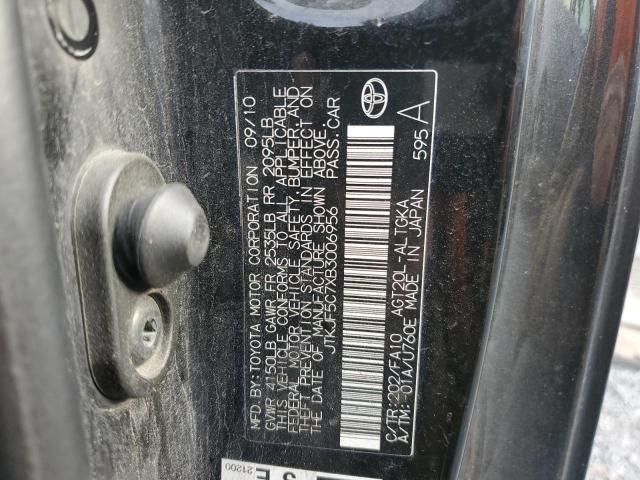 JTKJF5C7XB3006956 - 2011 TOYOTA SCION TC შავი ფოტო 12