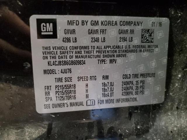 KL4CJBSB6GB609834 - 2016 BUICK ENCORE CONVENIENCE Qara foto 13