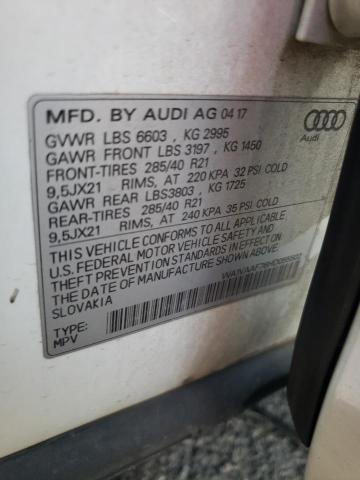 WA1VAAF76HD055502 - 2017 AUDI Q7 PRESTIGE WHITE photo 13
