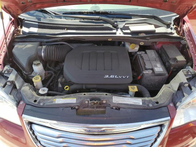 2C4RC1CG7CR118845 - 2012 CHRYSLER TOWN & COU TOURING L BURGUNDY photo 11