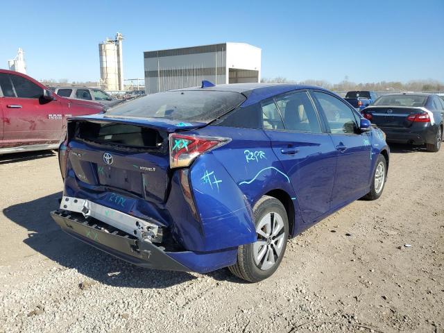 JTDKBRFU3H3056431 - 2017 TOYOTA PRIUS BLUE photo 3