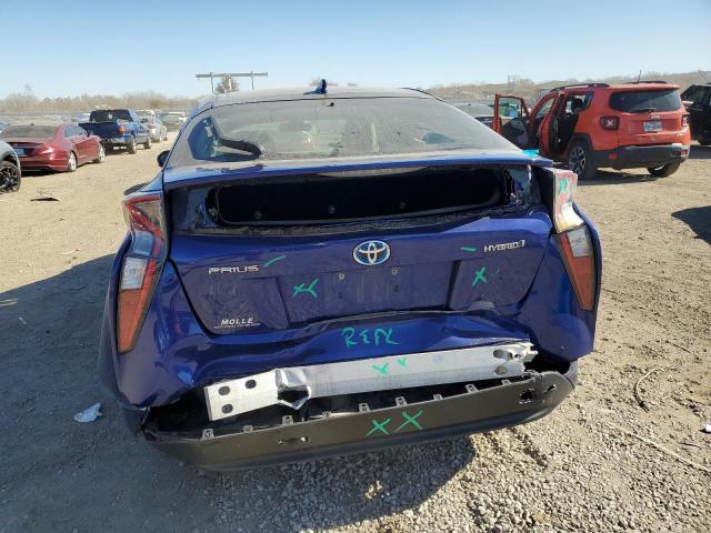 JTDKBRFU3H3056431 - 2017 TOYOTA PRIUS BLUE photo 6