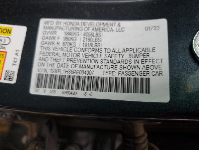 19XFL1H86PE004007 - 2023 HONDA CIVIC SPORT TOURING CHARCOAL photo 12