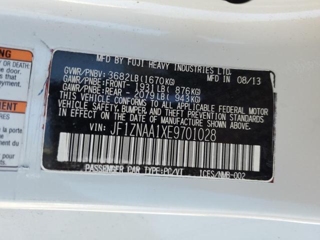 JF1ZNAA1XE9701028 - 2014 TOYOTA SCION FR-S თეთრი ფოტო 13