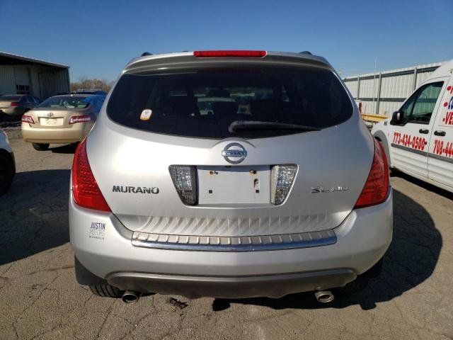 JN8AZ08W47W660881 - 2007 NISSAN MURANO SL SILVER photo 6