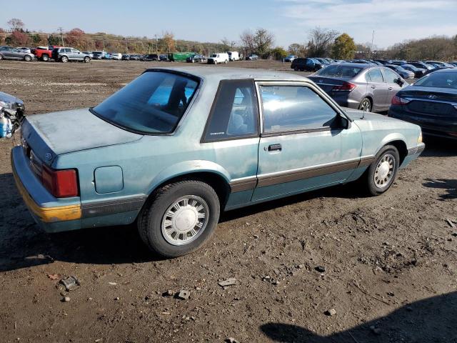 1FABP40AXKF231305 - 1989 FORD MUSTANG LX TEAL photo 3