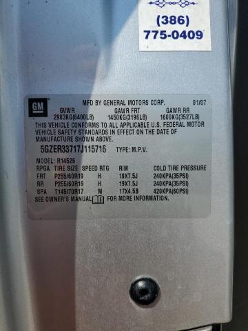 5GZER33717J115716 - 2007 SATURN OUTLOOK SPECIAL Gümüş foto 13