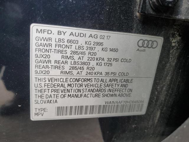 WA1VAAF70HD045094 - 2017 AUDI Q7 PRESTIGE 黑色 照片 13