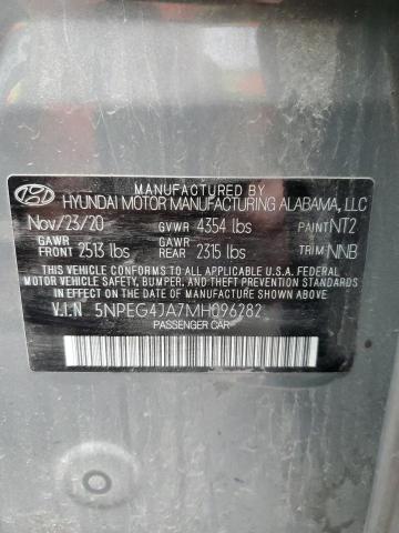 5NPEG4JA7MH096282 - 2021 HYUNDAI SONATA SE CHARCOAL photo 13