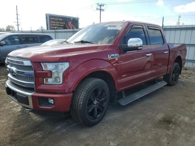 1FTEW1EGXFFA03025 - 2015 FORD F150 SUPERCREW RED photo 1