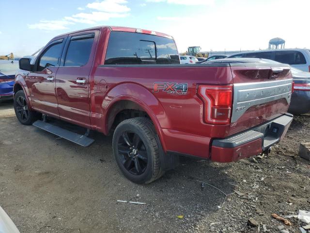 1FTEW1EGXFFA03025 - 2015 FORD F150 SUPERCREW RED photo 2