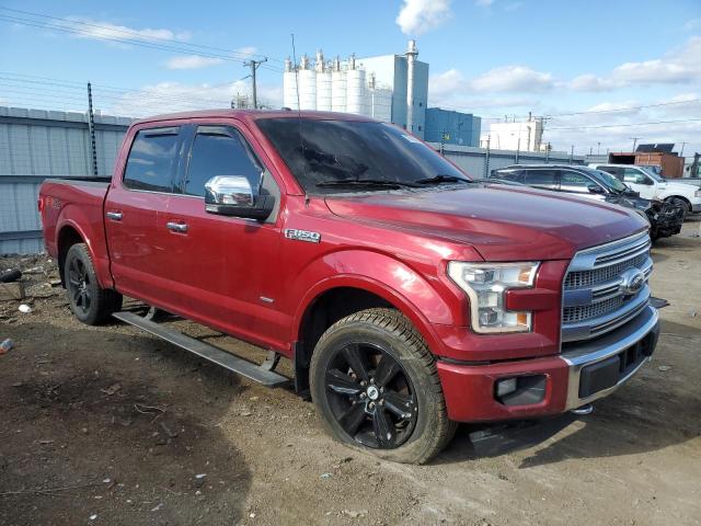 1FTEW1EGXFFA03025 - 2015 FORD F150 SUPERCREW RED photo 4