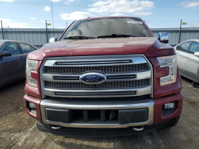 1FTEW1EGXFFA03025 - 2015 FORD F150 SUPERCREW RED photo 5