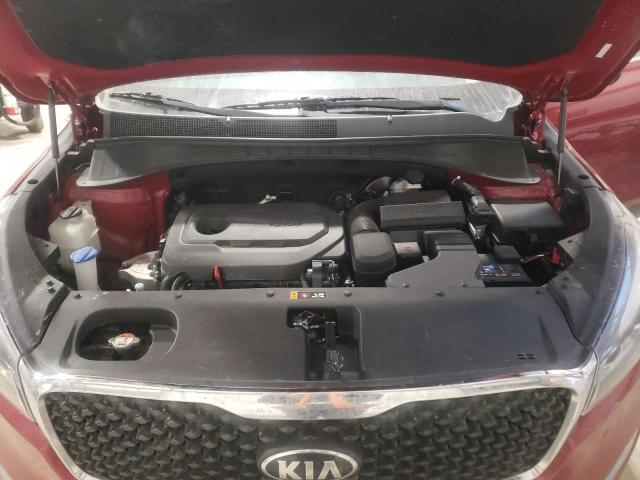 5XYPGDA30HG330432 - 2017 KIA SORENTO LX RED photo 12