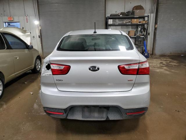 KNADM4A33E6344543 - 2014 KIA RIO LX SILVER photo 6