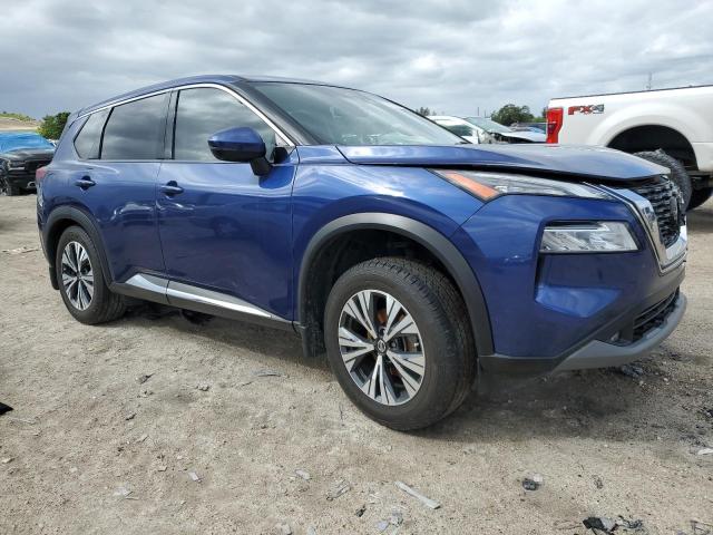 JN8AT3BA8MW007384 - 2021 NISSAN ROGUE SV BLUE photo 4