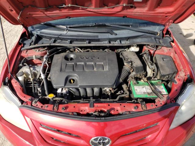 2T1BU4EE0CC855235 - 2012 TOYOTA COROLLA BASE RED photo 11