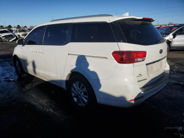 KNDMB5C17G6178718 - 2016 KIA SEDONA LX WHITE photo 2