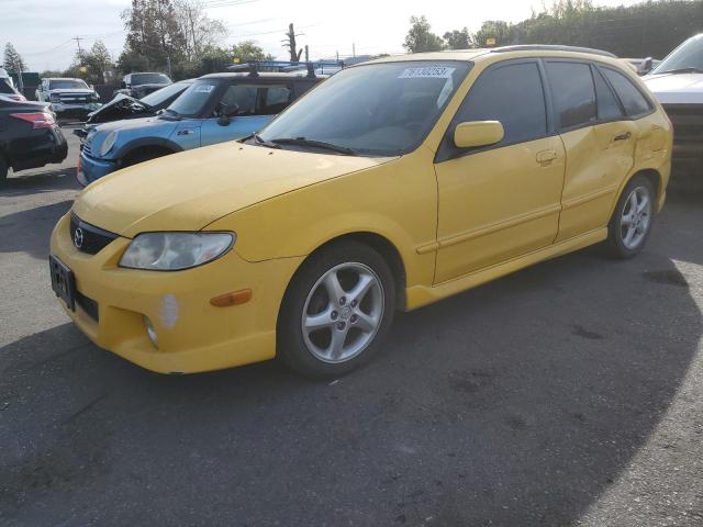 JM1BJ246521483773 - 2002 MAZDA PROTEGE PR5 YELLOW photo 1