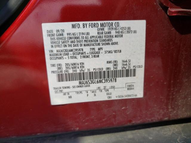 MAJ6S3GL6MC395978 - 2021 FORD ECOSPORT SE Qırmızı foto 13