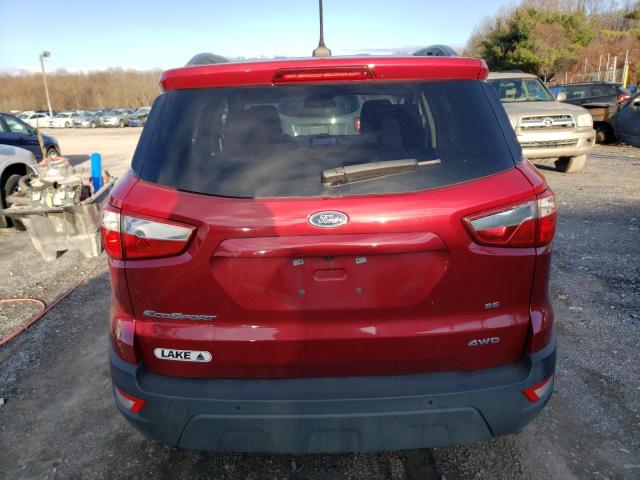 MAJ6S3GL6MC395978 - 2021 FORD ECOSPORT SE Qırmızı foto 6