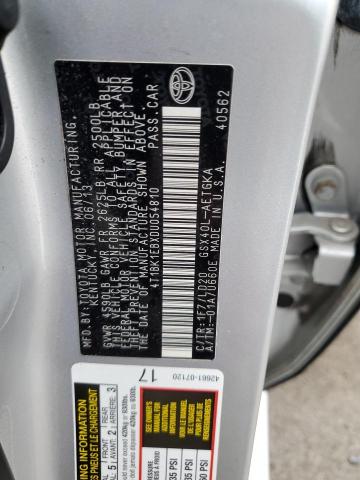 4T1BK1EBXDU054810 - 2013 TOYOTA AVALON BASE 银色 照片 12