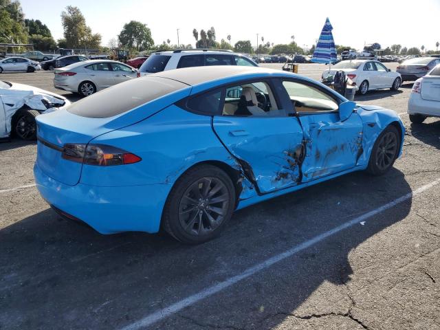 5YJSA1E21JF298146 - 2018 TESLA MODEL S ლურჯი ფოტო 3