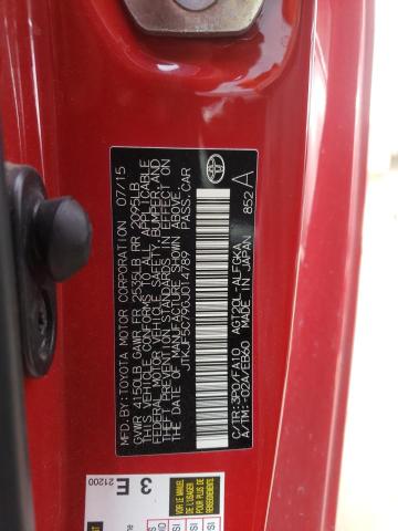 JTKJF5C79GJ014789 - 2016 TOYOTA SCION TC 红色 照片 12