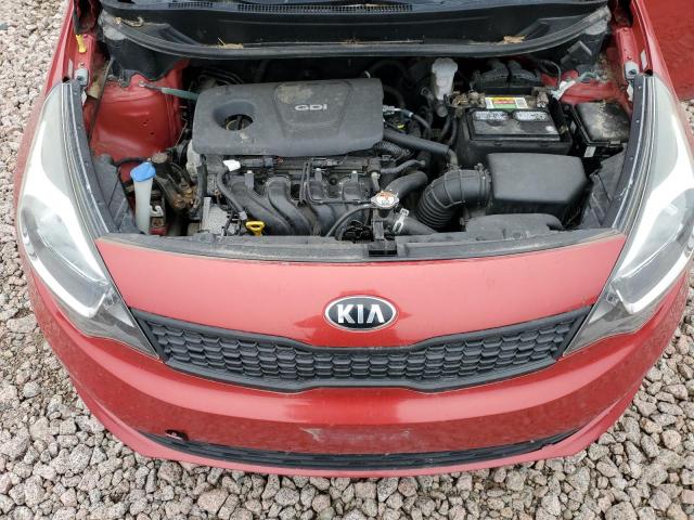 KNADM4A36H6099113 - 2017 KIA RIO LX RED photo 11