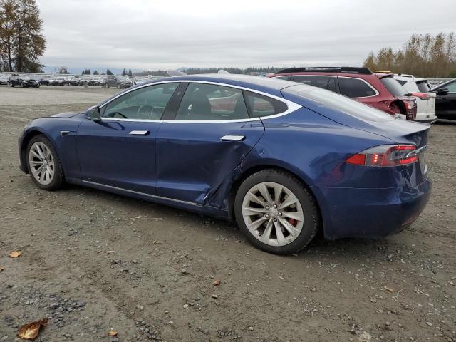 5YJSA1E40HF185722 - 2017 TESLA MODEL S 蓝色 照片 2