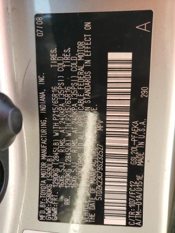 5TDZK23C79S232527 - 2009 TOYOTA SIENNA CE SILVER photo 13