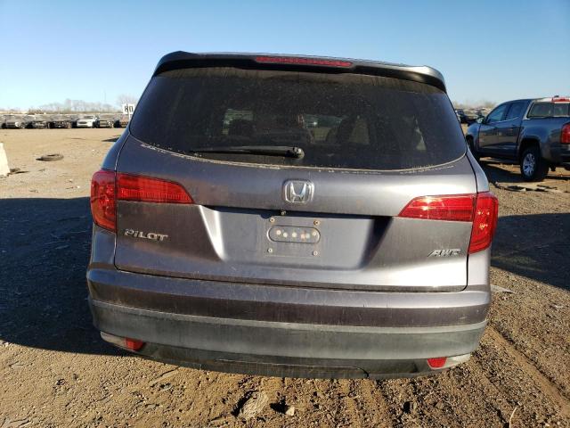 5FNYF6H17GB028200 - 2016 HONDA PILOT LX GRAY photo 6