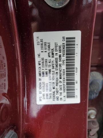 1HGCR2F33EA176804 - 2014 HONDA ACCORD LX BURGUNDY photo 12