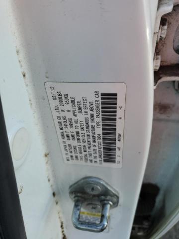 JH4CU2F42CC017004 - 2012 ACURA TSX WHITE photo 12