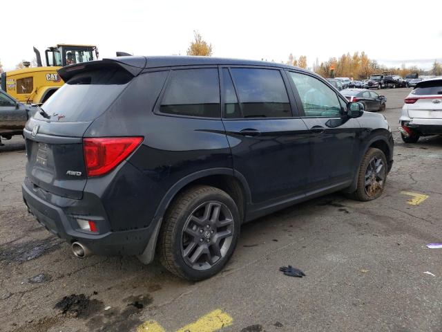 5FNYF8H55NB022794 - 2022 HONDA PASSPORT EXL შავი ფოტო 3