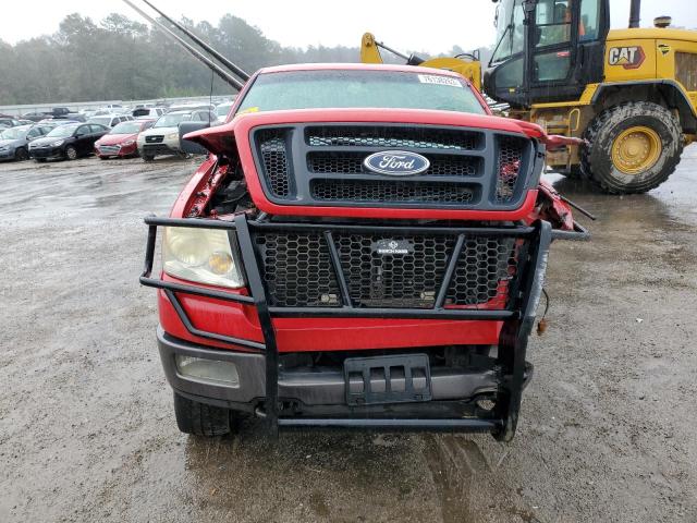 1FTPX14515NB72179 - 2005 FORD F150 RED photo 5