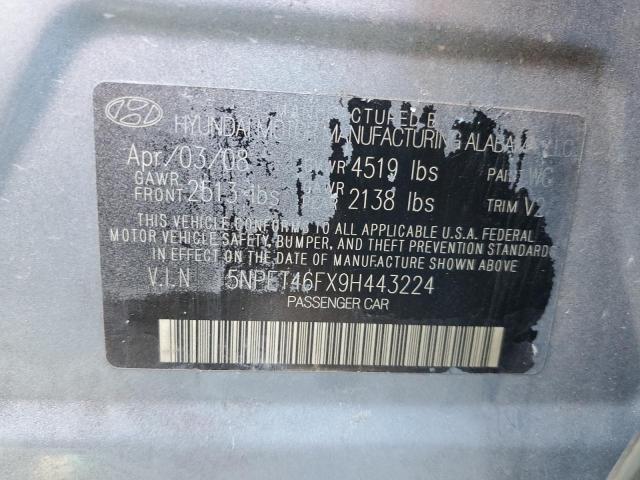 5NPET46FX9H443224 - 2009 HYUNDAI SONATA GLS BLUE photo 13