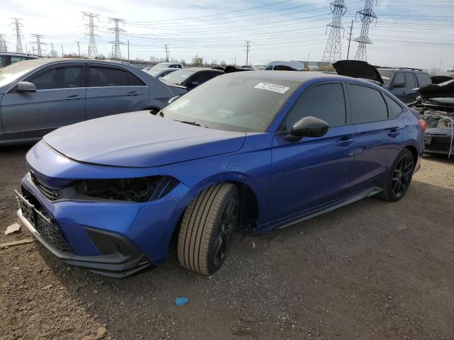 2HGFE2F59NH605522 - 2022 HONDA CIVIC SPORT BLUE photo 1