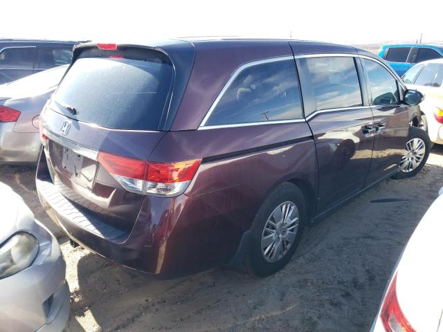 5FNRL5H25FB045673 - 2015 HONDA ODYSSEY LX MAROON photo 3