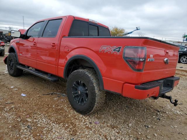 1FTFW1ET4DKE92429 - 2013 FORD F150 SUPERCREW RED photo 2