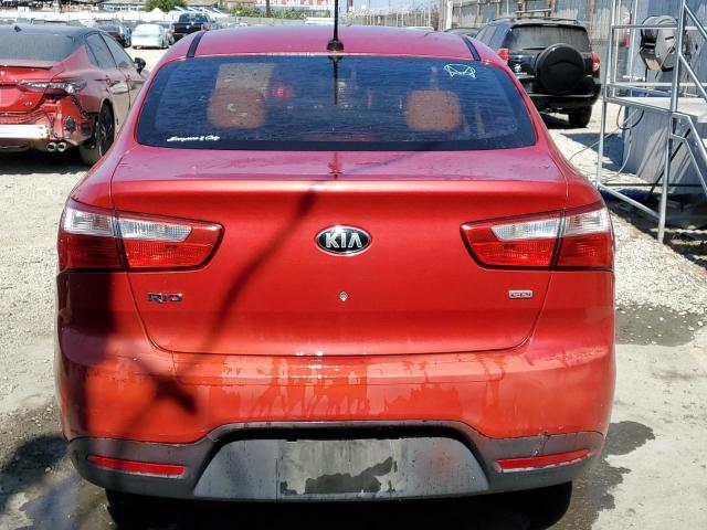 KNADM4A31D6309028 - 2013 KIA RIO LX RED photo 6